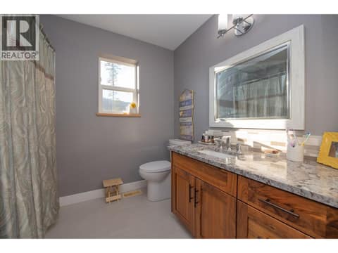 Bathroom upstairs at 342 Lumby Mabel Lake Road, Mabel Lake South, Lumby
