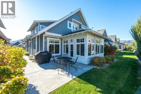 Back north-facing patio at 2450 Radio Tower Road Unit# 70, Oliver Rural