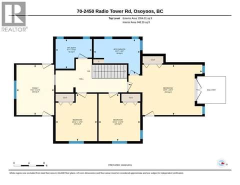 Floor Plan #70 - Upper level at 2450 Radio Tower Road Unit# 70, Oliver Rural