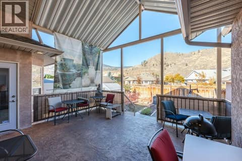 Covered back deck at 1124 Fairview Road, Oliver
