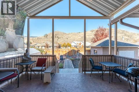 Covered back deck at 1124 Fairview Road, Oliver