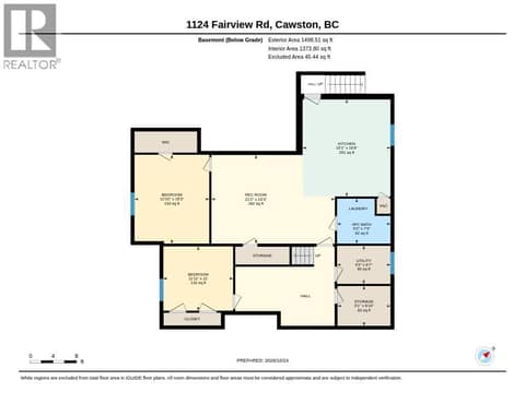 Floor Plan - Basement at 1124 Fairview Road, Oliver