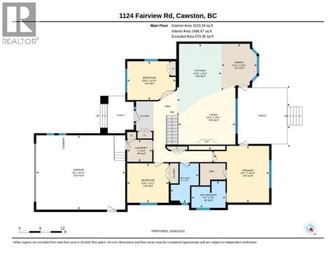 Floor Plan - Main Level at 1124 Fairview Road, Oliver