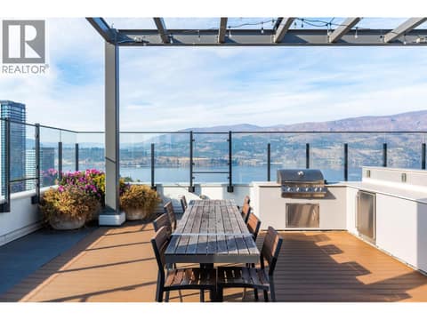 Rooftop Patio with 2 outdoor kitchens at 1471 St Paul Street Unit# 1609, Kelowna North